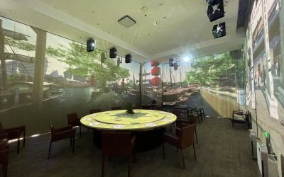 Proyecciones inmersivas de Christie en un restaurante chino de alta cocina