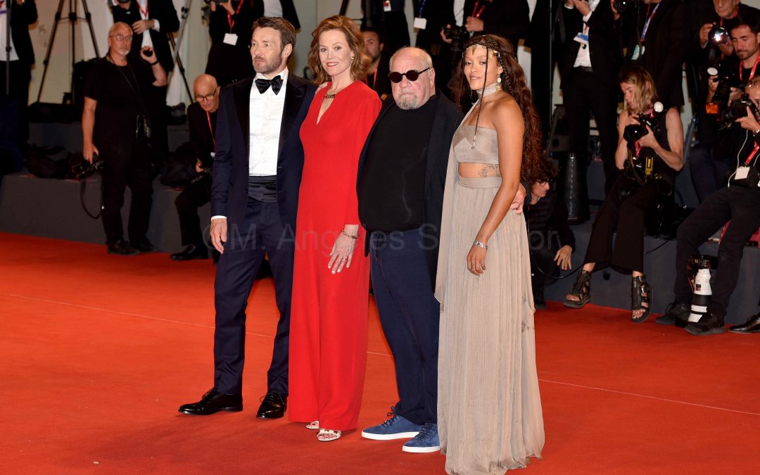 Paul Schrader recibe el León de Oro a la trayectoria en Venecia y presenta “Master Gardener”, junto con Sigourney Weaver, Quintessa Swindell y Joel Edgerton. Foto ©M. Angeles Salvador