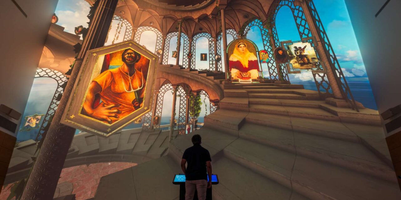 Proyección interactiva de 270 metros cuadrados es la atracción principal en el Curiosity Hall del Da Vinci Science Center