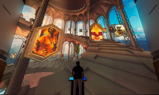 Proyección interactiva de 270 metros cuadrados es la atracción principal en el Curiosity Hall del Da Vinci Science Center